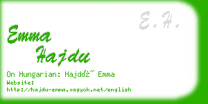 emma hajdu business card